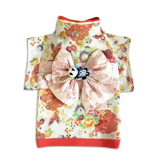 ONEKOSAMA OINUSAMA 振袖 着物風 ペットウェア クリーム L 小型犬 洗える ons0057-cr-L【別送品】