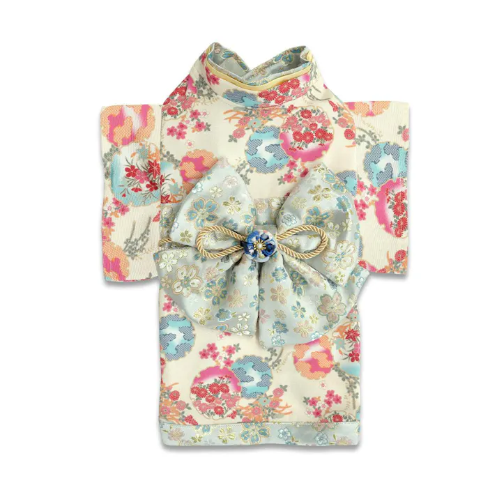 ONEKOSAMA OINUSAMA 振袖 着物風 ペットウェア アイボリー 4L 中型犬 洗える ons0057-iv-4L【別送品】