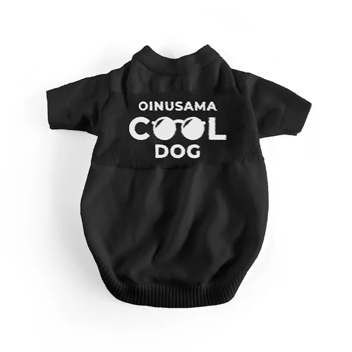 ONEKOSAMA OINUSAMA ドッグ ニットウエア 犬 ブラック 2L 小型犬 洗える 伸縮性 ons0060-bk-2L【別送品】