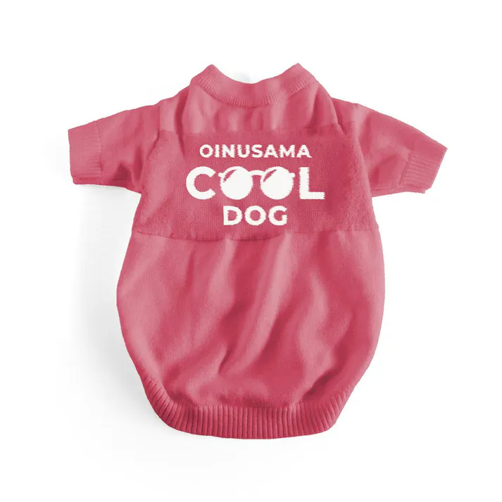 ONEKOSAMA OINUSAMA ドッグ ニットウエア 犬 ピンク M 小型犬 洗える 伸縮性 ons0060-pk-M【別送品】