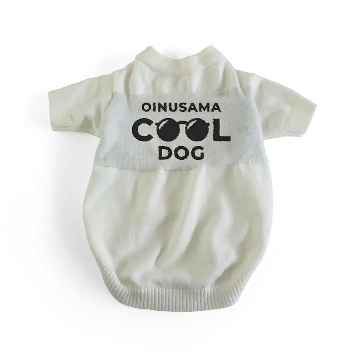 ONEKOSAMA OINUSAMA ドッグ ニットウエア 犬 ホワイト M 小型犬 洗える 伸縮性 ons0060-wh-M【別送品】
