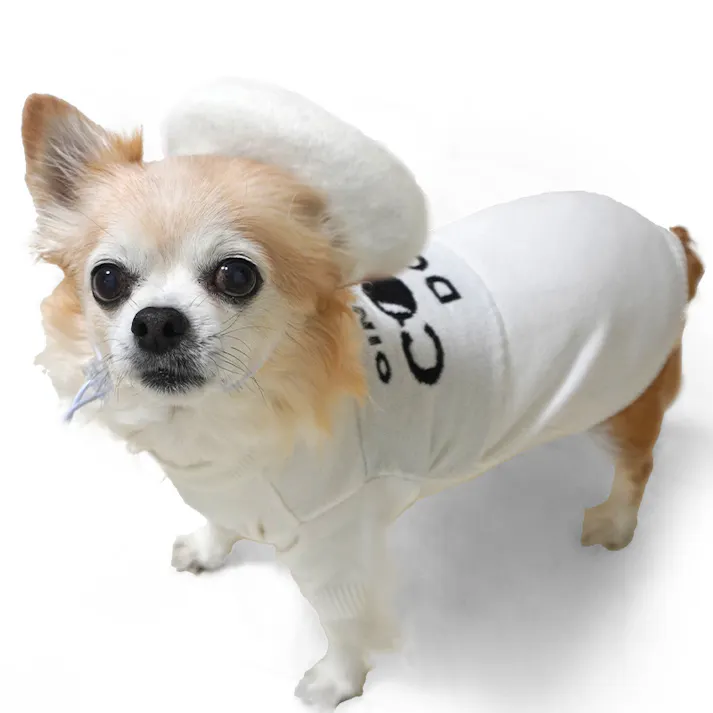 ONEKOSAMA OINUSAMA ドッグ ニットウエア 犬 ホワイト M 小型犬 洗える 伸縮性 ons0060-wh-M【別送品】