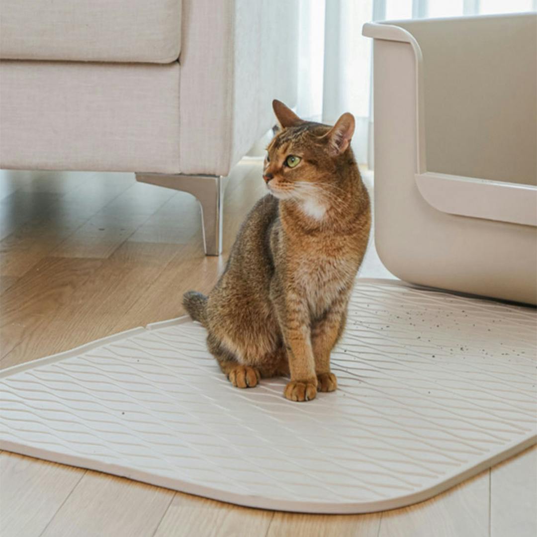 専用品です 美品 引き取り限定品 スマート自動猫トイレ マット付 ホワイト Amazon | e-smile 猫 トイレマット ねこ ネコ 猫砂取りマット 肉