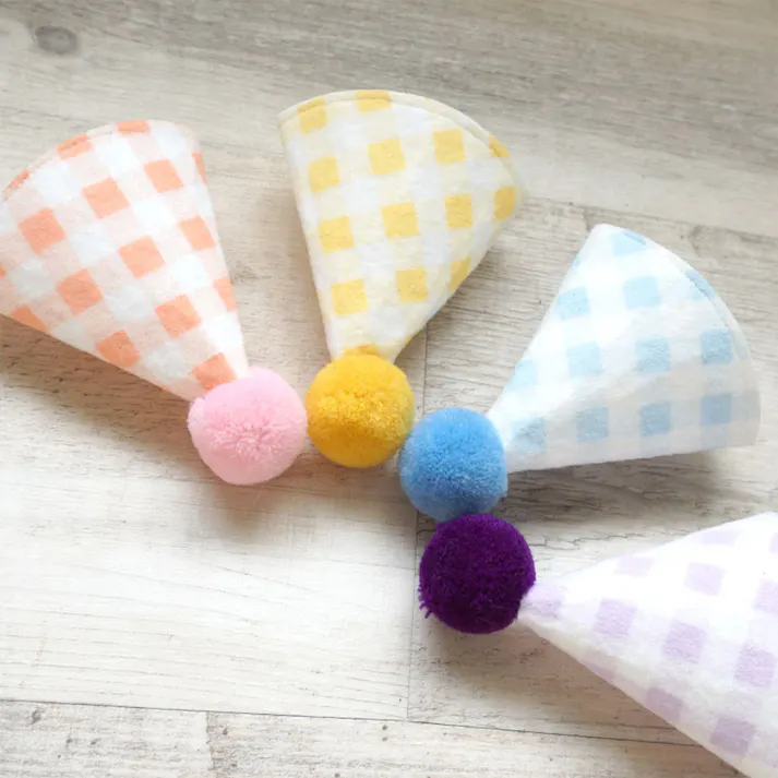 ONEKOSAMA OINUSAMA バースデースタイ&帽子セット 犬 猫 ライトブルー 記念日 リバーシブル 洗える ons0072-lbl【別送品】