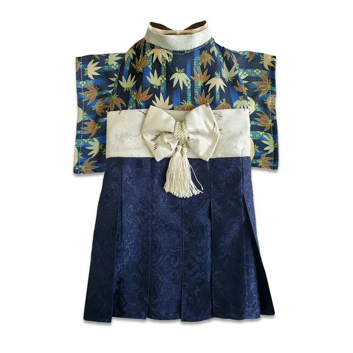 ONEKOSAMA OINUSAMA 袴風 着物 ペットウェア 竹ネイビー S 小型犬 洗える ons0082-banboonv-S【別送品】