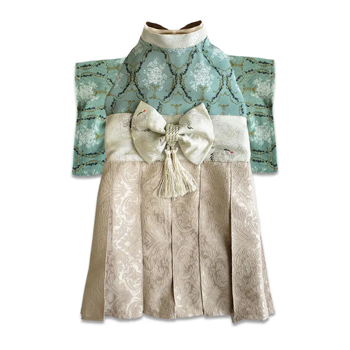 ONEKOSAMA OINUSAMA 袴風 着物 ペットウェア グリーン M 小型犬 洗える ons0082-green-M【別送品】