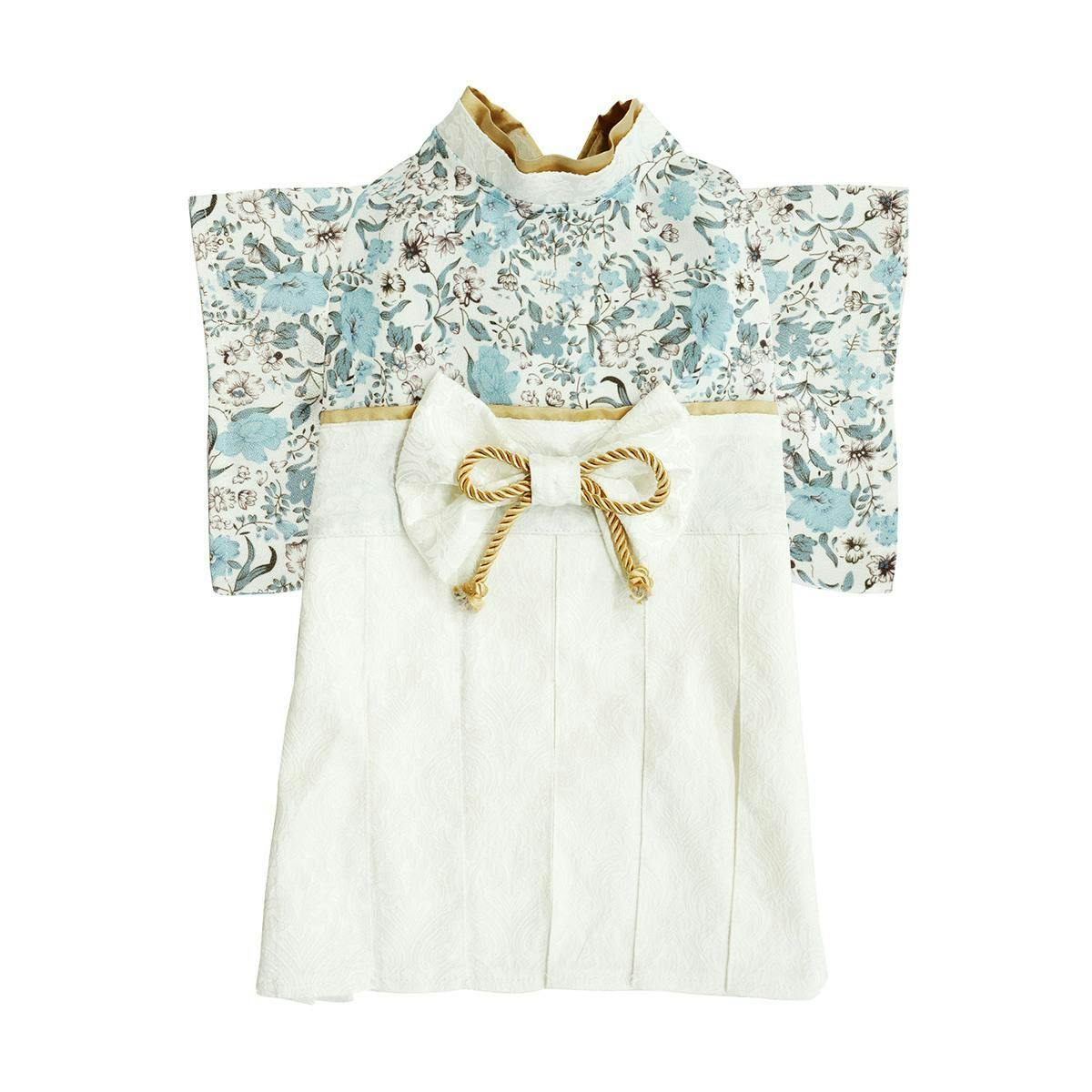 ONEKOSAMA OINUSAMA 袴風 着物 ペットウェア 小花柄ブルーグレー 9L 大型犬 洗える ons0082-st-blgr-9L【別送品】