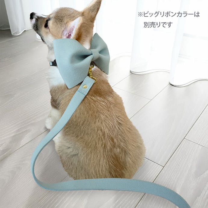 SWEET MOMMY ONEKOSAMA OINUSAMA スウェード調素材 リード 犬 猫 ライトブルー M ons0085-lbl-M【別送品】