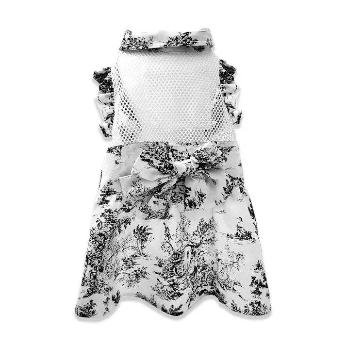 ONEKOSAMA OINUSAMA サンドレス ペットウェア トワルドジュイ ブラック M 小型犬 洗える ons0093-bk-M【別送品】