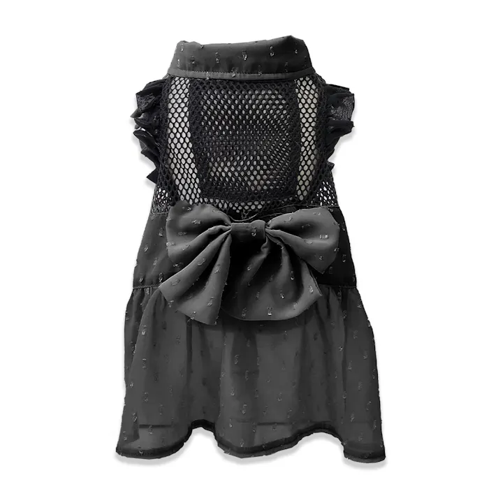 ONEKOSAMA OINUSAMA サンドレス ペットウェア ドビーシフォン ブラック M 小型犬 洗える ons0093-cf-bk-M【別送品】