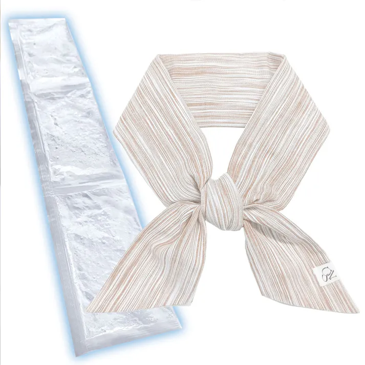 ONEKOSAMA OINUSAMA 日本製 不凍ジェル付きクールネック ペットスカーフ ベージュ 大型犬用 洗濯可 ons0099-be-70【別送品】