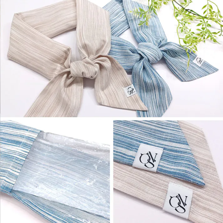 ONEKOSAMA OINUSAMA 日本製 不凍ジェル付きクールネック ペットスカーフ ブルー 大型犬用 洗濯可 ons0099-bl-70【別送品】