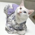 SWEET MOMMY ONEKOSAMA OINUSAMA DESIGNERS GUILD 浴衣 ペットウェア 花柄 ブルー 6L ons0102-bl-6L【別送品】