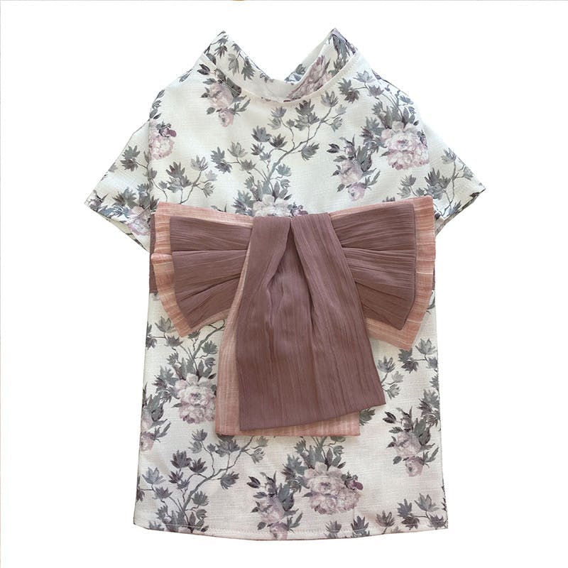 ONEKOSAMA OINUSAMA DESIGNERS GUILD 浴衣 ペットウェア 花柄 ピンク 3L 小型犬 洗える ons0102-pk-3L【別送品】