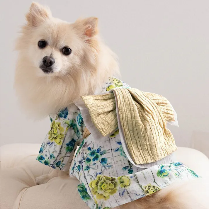 ONEKOSAMA OINUSAMA 浴衣 ペットウェア 花柄/エメラルド/9L 大型犬 洗える ons0102-em-9L【別送品】