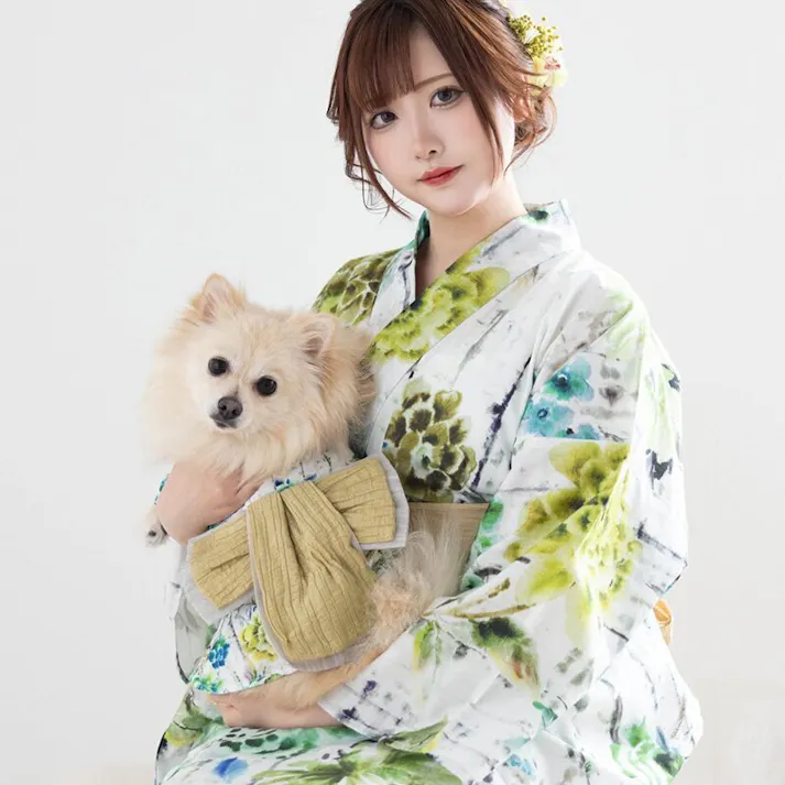 ONEKOSAMA OINUSAMA 浴衣 ペットウェア 花柄/エメラルド/9L 大型犬 洗える ons0102-em-9L【別送品】