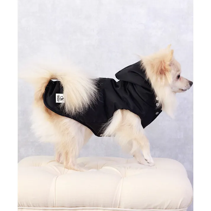 ONEKOSAMA OINUSAMA ファイバーダウンベスト 撥水加工/ブラック/M-L 小型犬 洗える フード付き ons0109-bk-M-L【別送品】