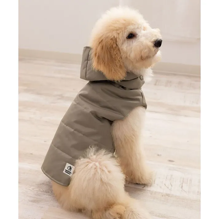 ONEKOSAMA OINUSAMA ファイバーダウンベスト 撥水加工/グレージュ/S-M 小型犬 洗える 防寒 ons0109-gre-S-M【別送品】