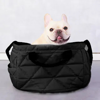 ONEKOSAMA OINUSAMA 強撥水ナイロン ペットマルチ抱っこ紐 ペットスリング キルティング/ブラック/M 軽量 ショルダー トート ons0111-bk-M【別送品】