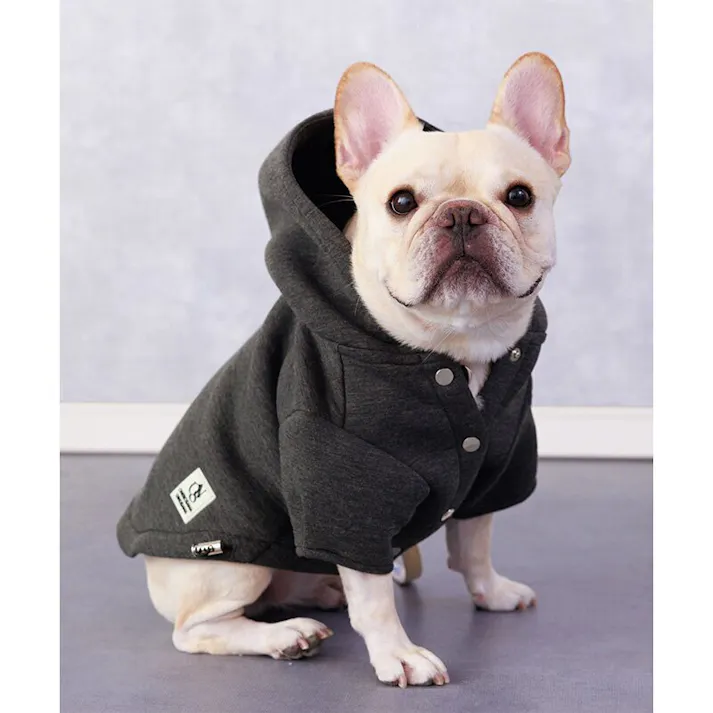 ONEKOSAMA OINUSAMA フーディーブルゾン/杢グレー/M-L 小型犬 洗える ons0112-mgr-M-L【別送品】