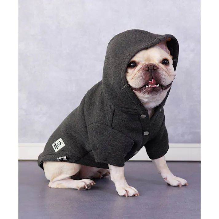 ONEKOSAMA OINUSAMA フーディーブルゾン/杢グレー/M-L 小型犬 洗える ons0112-mgr-M-L【別送品】