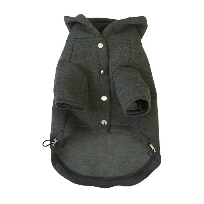 ONEKOSAMA OINUSAMA フーディーブルゾン/杢グレー/M-L 小型犬 洗える ons0112-mgr-M-L【別送品】