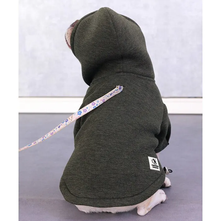 ONEKOSAMA OINUSAMA フーディーブルゾン/杢グレー/M-L 小型犬 洗える ons0112-mgr-M-L【別送品】