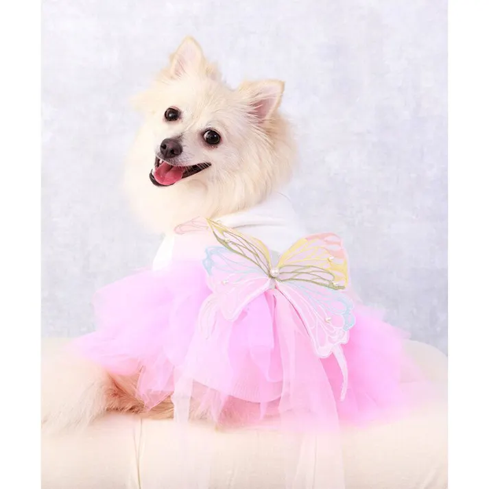 ONEKOSAMA OINUSAMA ちょうちょの羽 ペットアクセサリー/レインボー おしゃれ アクセサリー ons0114-rainbow【別送品】