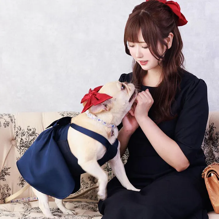 ONEKOSAMA OINUSAMA リボン ペットアクセサリー/レッド おしゃれ アクセサリー ons0115-red【別送品】