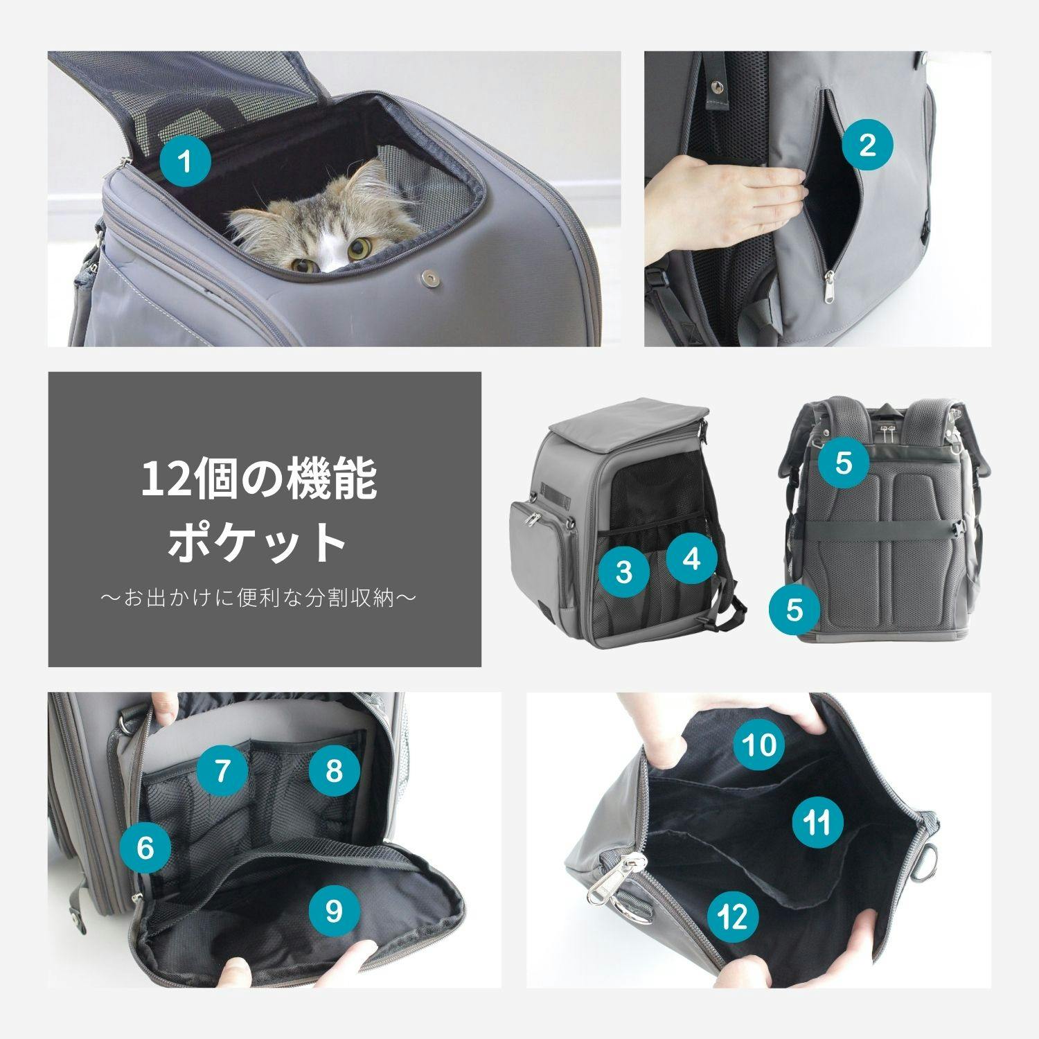 ONEKOSAMA ペットキャリーバッグ 3way グレージュ 新色“グレージュ”が防災グッズとして注目！「ONEKOSAMA OINUSAMA