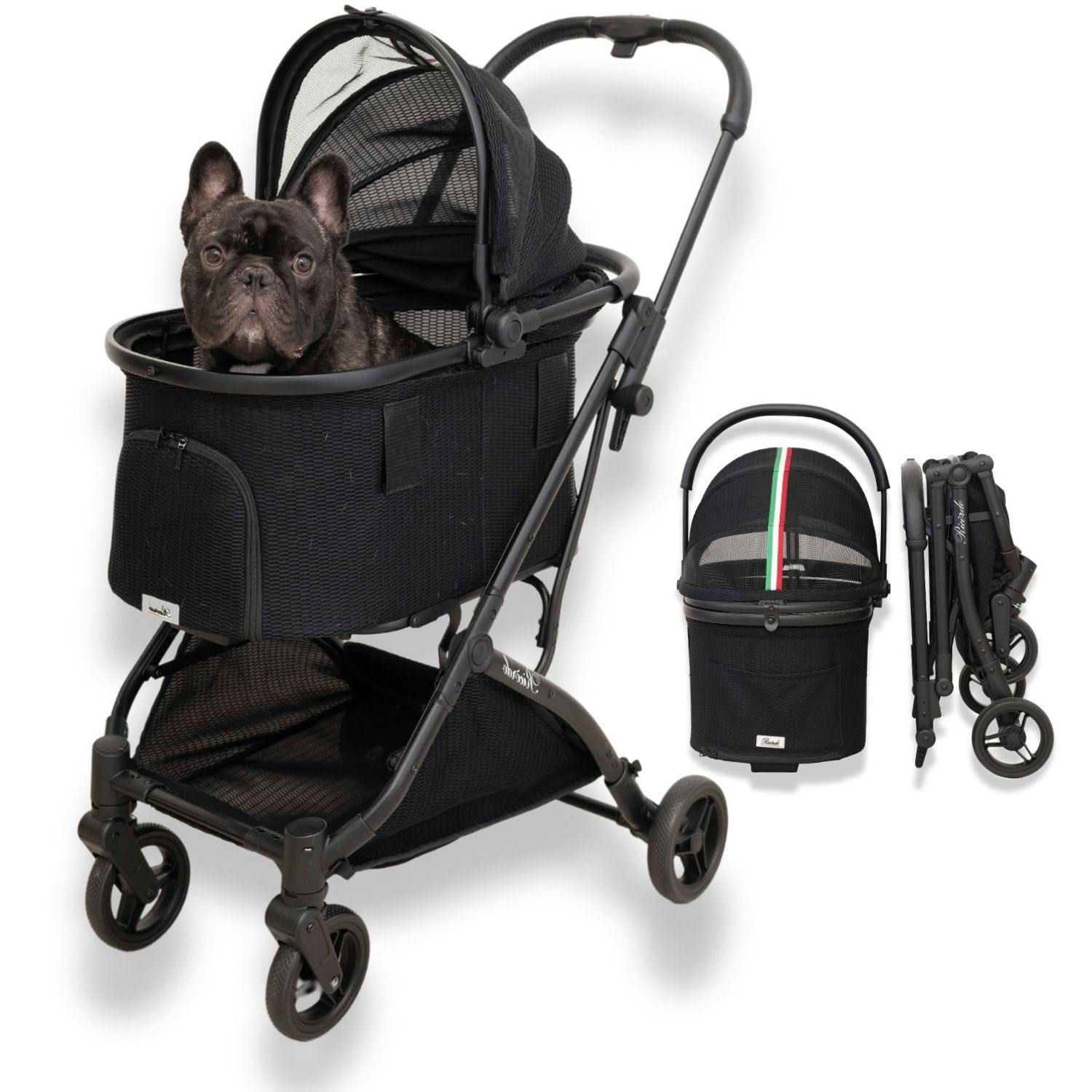 SWEET MOMMY ONEKOSAMA OINUSAMA ペットカート Ricordo メッシュ ブラック ons0092-bk バッグ・キャリー SWEET MOMMY ONEKOSAMA OINUSAMA ペットカート Ricordo メッシュ ブラック ons0092-bk バッグ・キャリー