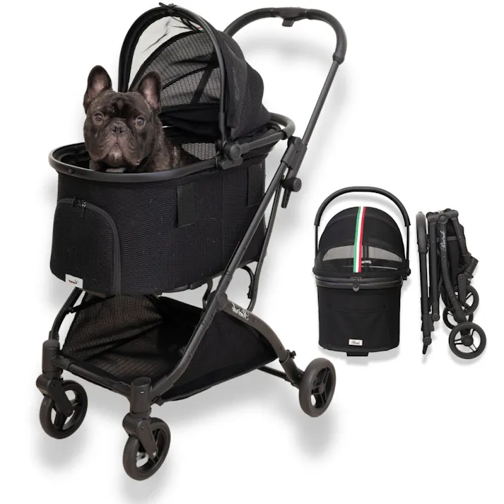 ONEKOSAMA OINUSAMA ペットカート Ricordo メッシュ ブラック 軽量 折りたたみ式 3WAY ons0092-bk【別送品】