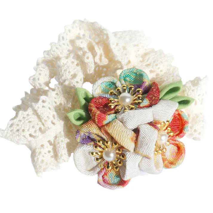 SWEET MOMMY ONEKOSAMA OINUSAMA つまみ細工 ヘアアクセサリー ヘアバンドタイプ ハニークリーム sg22040b-cr【別送品】