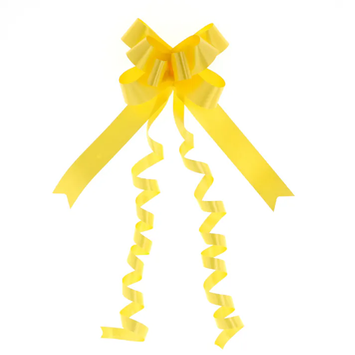 川崎リボン工業 リボンボウ 22mm巾 イエロー 50本入×20 001410105(CDC)【別送品】