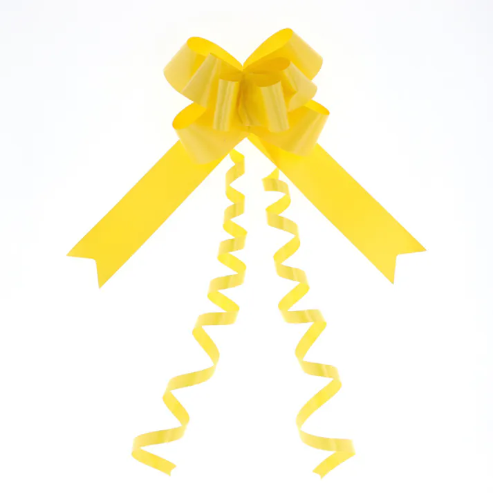 川崎リボン工業 リボンボウ 36mm巾 イエロー 50本入×20 001410205(CDC)【別送品】