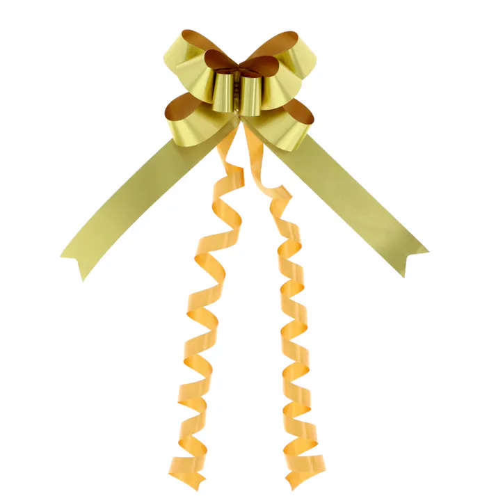 川崎リボン工業 リボンボウ 22mm巾 ゴールド 50本入×20 001410344(CDC)【別送品】