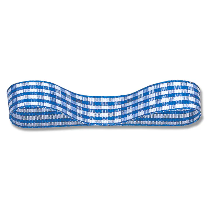 HEIKO シモジマ ギンガムリボン 14×30 アオ 1巻×10 001412709(CDC)【別送品】