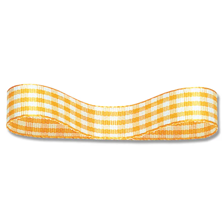 HEIKO シモジマ ギンガムリボン 14×30 オレンジ 1巻×10 001412710(CDC)【別送品】