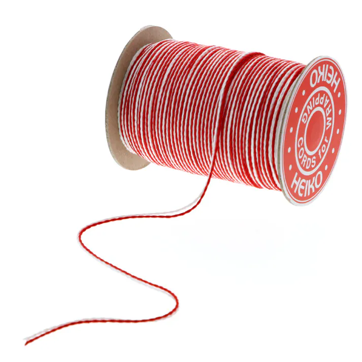 HEIKO シモジマ 贈答用紐 シルケット 赤白 150mボビン巻×40 001510102(CDC)【別送品】