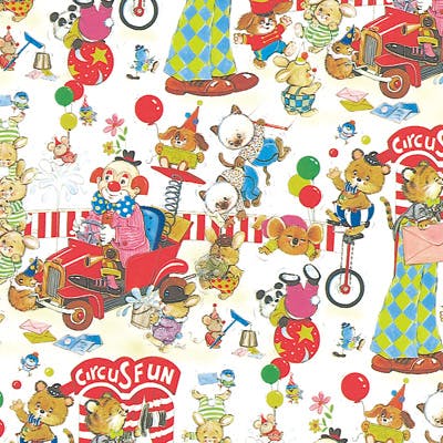 HEIKO シモジマ 包装紙 半才 サーカス 100枚入×10 002338701(CDC)【別送品】