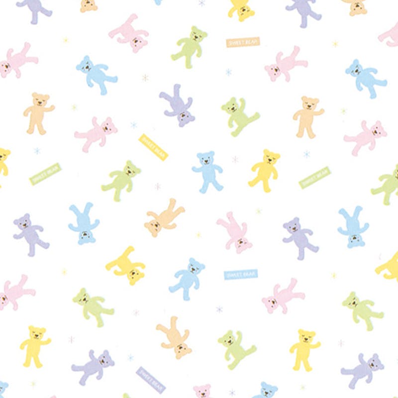 HEIKO シモジマ 包装紙 半才 パステルベア 50枚×10 002403900(CDC)【別送品】