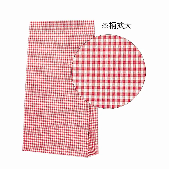 HEIKO シモジマ ファンシーバッグ S4 ギンガムミニ 赤 100枚×15 003078500(CDC)【別送品】