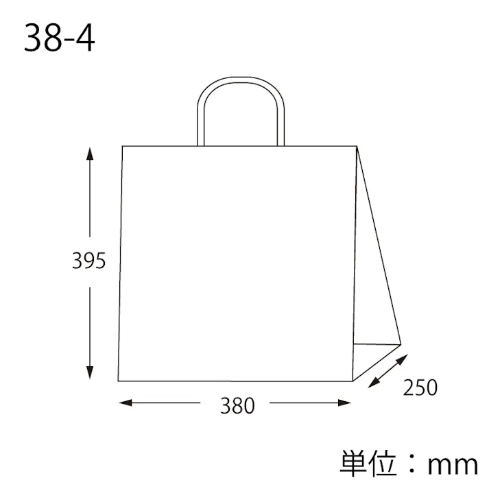 HEIKO シモジマ 25チャームバッグ 38-4 未晒無地 50枚×4 003291001(CDC)【別送品】