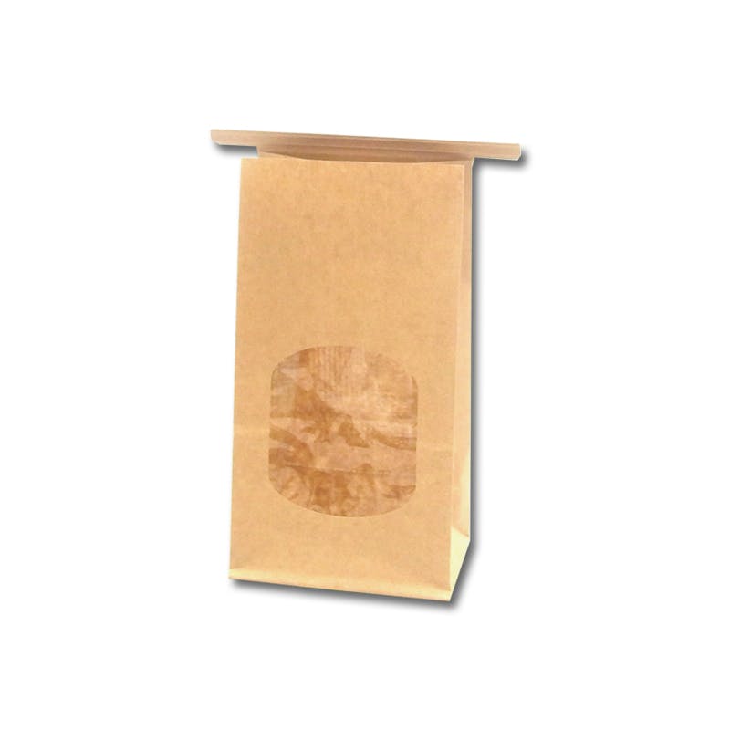 HEIKO シモジマ 窓付角底袋ワイヤー付9-6 未晒無地 全ラミ 10枚×100 004083500(CDC)【別送品】