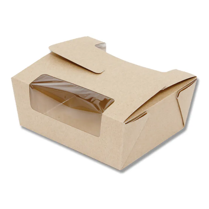 HEIKO シモジマ 窓付フードBOX L クラフト 20枚×15 004200002(CDC)【別送品】