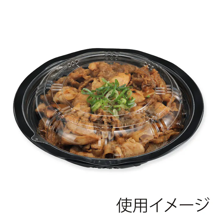 エフピコチューパ CY-丼 大 黒本体 MS 50枚×12 004460579(CDC)【別送品】