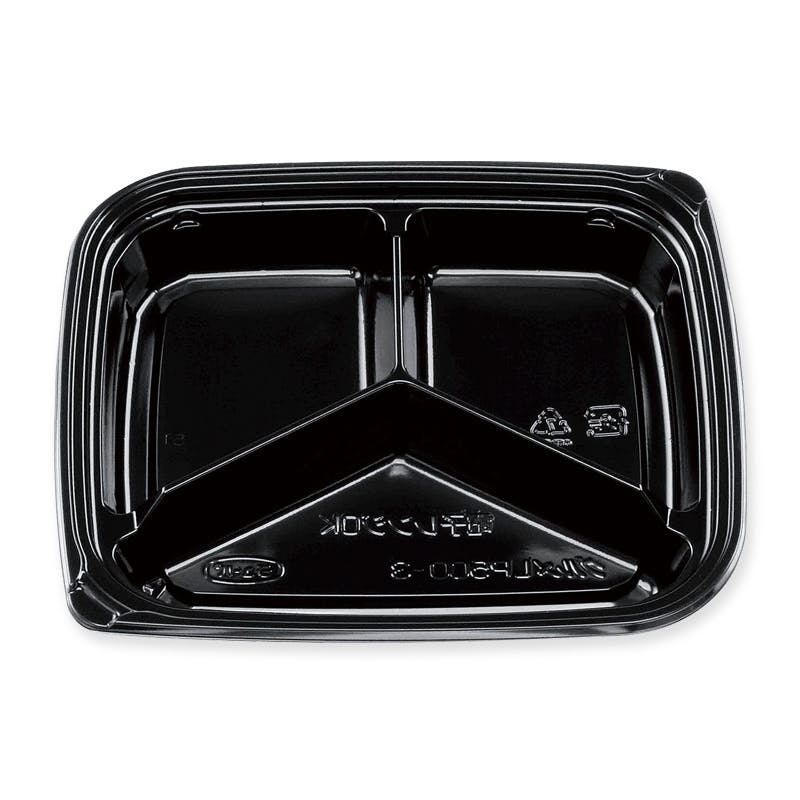 エフピコチューパ  グルメLP500-3 黒 本体 100枚×8 004468472(CDC)【別送品】