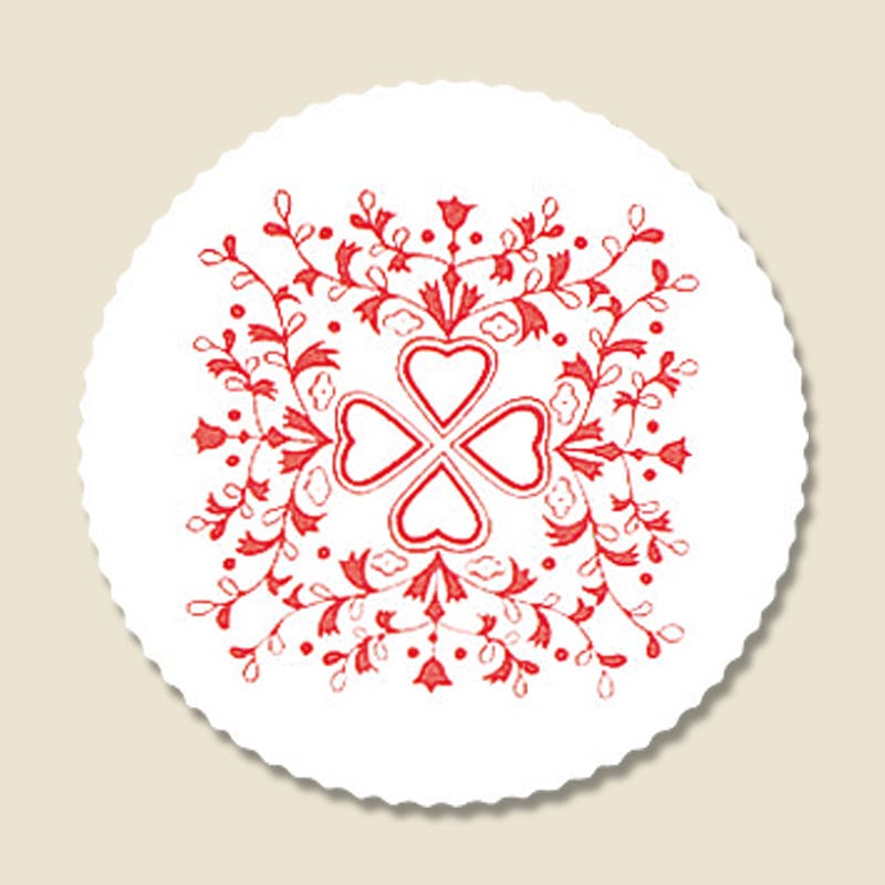増田紙工  コースター フラワーハート 赤 100枚入×30 004520001(CDC)【別送品】