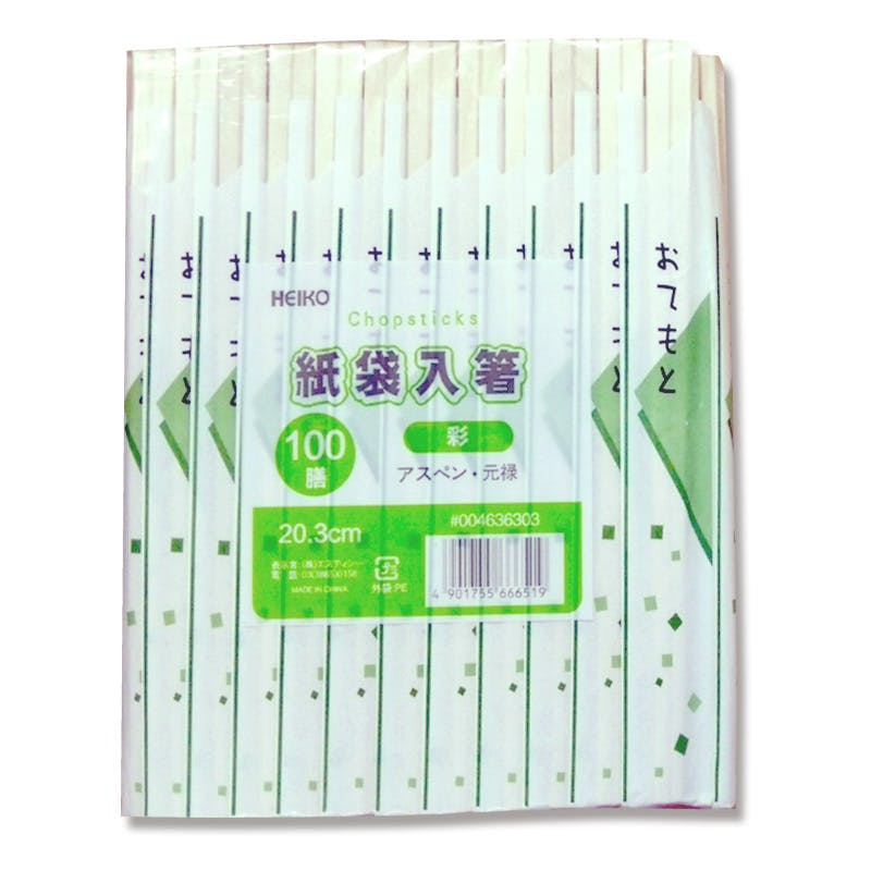 HEIKO シモジマ ヘイコー アスペン元禄箸 袋入 彩 1袋(100膳)×40 004636303(CDC)【別送品】