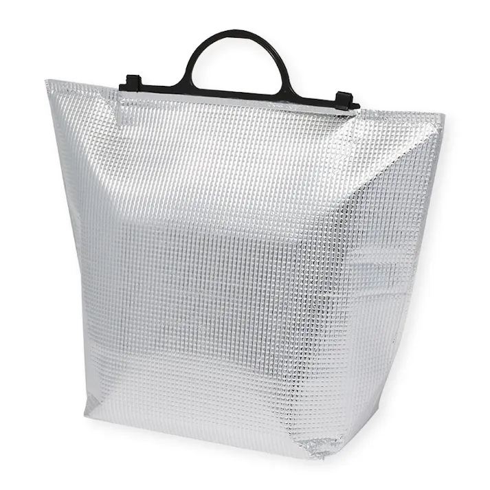 モロフジ 手提げ保冷角底袋(黒) 中 10P 10枚×10 004712139(CDC)【別送品】
